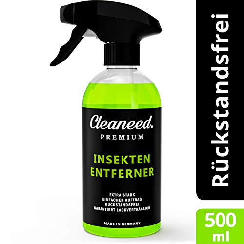 Cleaneed Eliminador de Insectos Premium – Fabricado en Alemania – Extra Fuerte, no Deja residuos, garantizado compatibilidad con la Pintura, fácil aplicación.