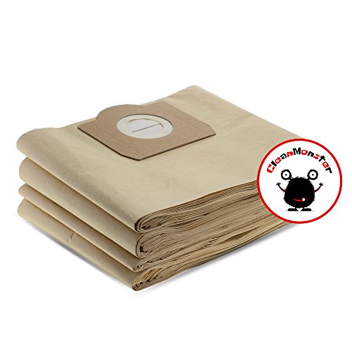 cleanmon ster bolsas de aspiradora filt ertueten compatible con Kärcher 6.959 – 130.0 (5 unidades)