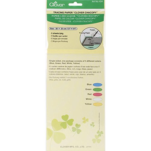 Clover Papel de Calcar, Verde, 32.5x12.5x3 cm, 5 Unidades