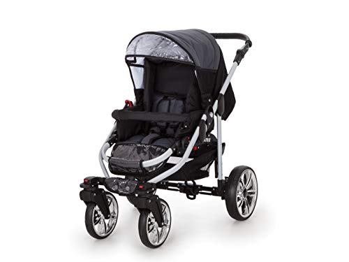 Cochecito de bebe 3 en 1 2 en 1 Trio Isofix silla de paseo X-Car by SaintBaby negro & onza 2in1 sin Silla de coche