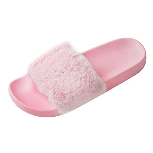 Coface Zapatillas-Mujer-Pantuflas-Sandalias-Planas,Antideslizante Pantufla Suela de Goma Deslizantes Slipper para Mujeres Señoras Interiores y Exteriores