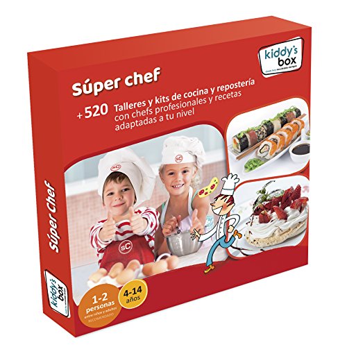 COFRE DE EXPERIENCIAS "SÚPER CHEF" - Más de 520 talleres y kits de cocina y repostería con chefs profesionales