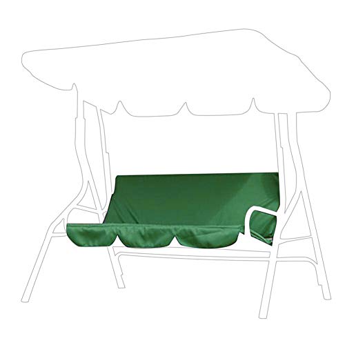 Cojín de Asiento de Columpio, Cojín de Cojín de Asiento de Hamaca de Jardín al Aire Libre Impermeable para Patio, 150x150x10cm, Tela de Tafetán de Poliéster 190T(Verde)