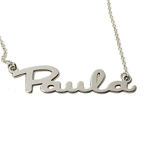 Collar con nombre personalizado en plata de ley 925.-RINCONDELARTESANO.ES