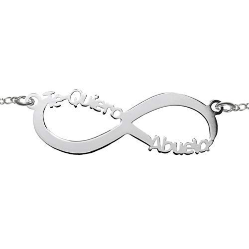 Collar Infinito Te quiero abuela Plata de Ley 925 - Regalos para abuela