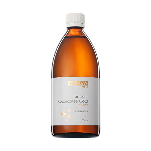 Coloidal Gold 20 PPM - altamente concentrado (nivel de pureza 99.99%) (500 ml)