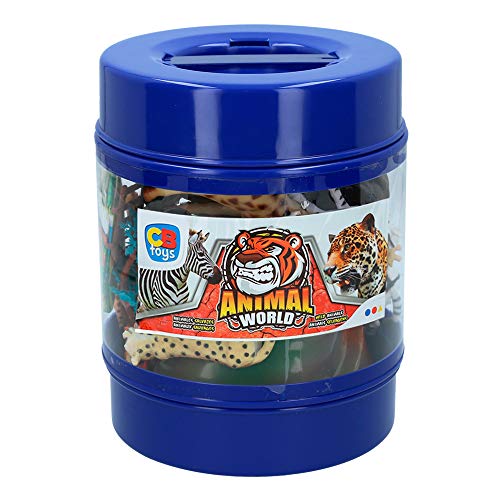 ColorBaby - Bote con animales salvajes Animal World, 22 piezas (43433)