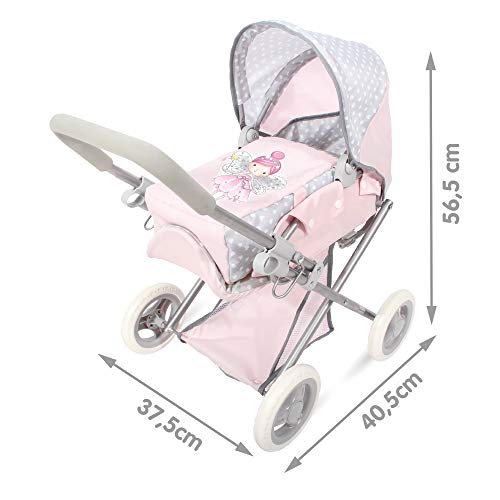 ColorBaby - Cochecito de muñecas plegable 3 en 1 Baby Hadas, Rosa (44920)