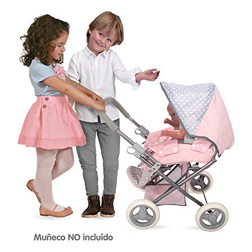 ColorBaby - Cochecito de muñecas plegable 3 en 1 Baby Hadas, Rosa (44920)