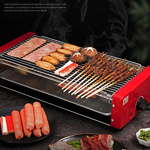 ColorFODA 1500W eléctrica Parrilla de la Cacerola del Horno máquina de Kebab casa Placa teppanyaki Fumar Doble Parrilla eléctrica Interior for 4-5 Personas