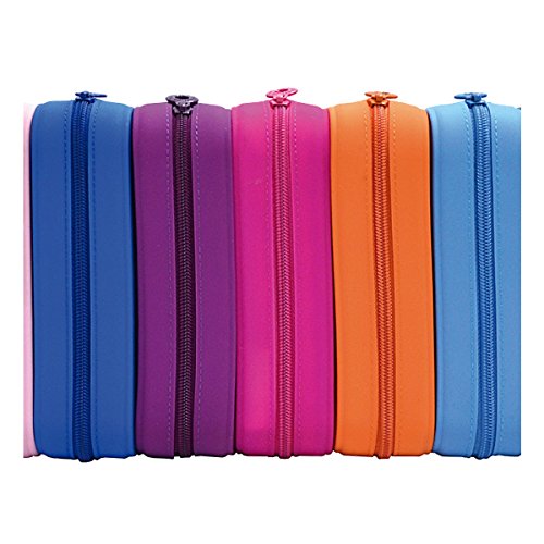 Colorline 58111 - Portatodo de Silicona con Tacto Ultra Soft de Alta Resistencia, Estuche Multiuso para Viaje, Material Escolar, Neceser y Accesorios. Color Verde Oscuro, Medidas 18 x 7 x 5 cm