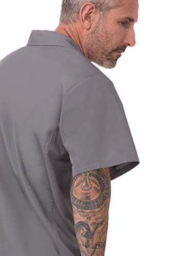 Colour by Chef Works B179-L Cool Vent Chefs Camisa Grande, Gris