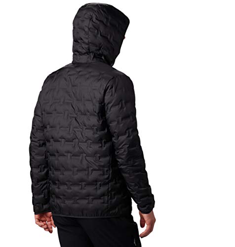 Columbia Delta Ridge, Chaqueta de plumas con capucha, Hombre, Negro (Black), Talla XXL