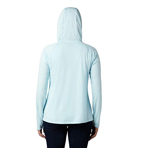 Columbia Zero Rules Sudadera con Capucha para Mujer, Mujer, 1885491, Jaspeado Azul estático, Large