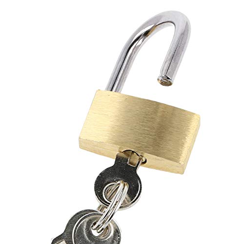 com-four® 4X Candado de latón - Candado con 3 Llaves - Cerradura de Seguridad para el hogar, el Ocio, el Trabajo (04 Piezas - 30 mm)