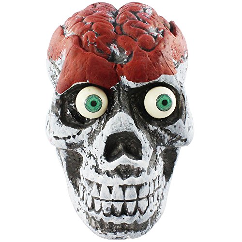 com-four® Calavera Cerebro ensangrentado para Halloween - Calavera como decoración de Mesa - Ideal para Carnaval y Fiestas temáticas (01 Piezas - Calavera Deco)