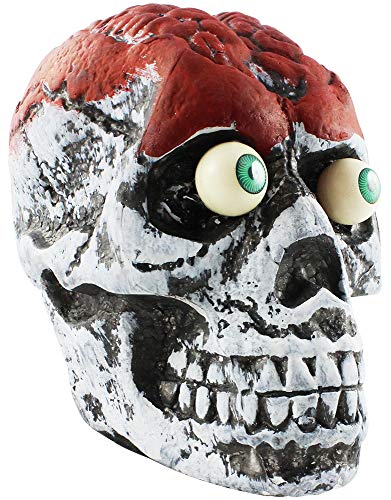 com-four® Calavera Cerebro ensangrentado para Halloween - Calavera como decoración de Mesa - Ideal para Carnaval y Fiestas temáticas (01 Piezas - Calavera Deco)