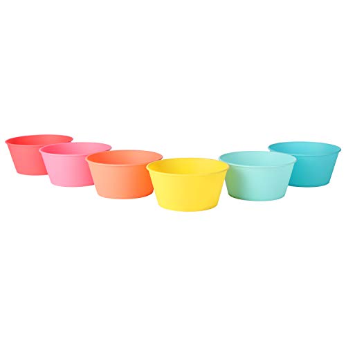 com-four® Juego de 18 Piezas - Tazas, Tazones, Platos - Vajilla de Picnic y Parrilla Camping, Viaje, para 6 Personas (18 Piezas - Colorido)