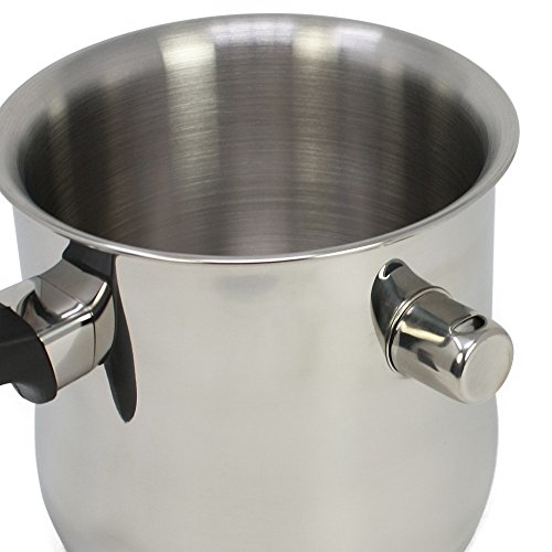 com-four® Olla de leche y olla a fuego lento, 1.2 litros, doble pared, baño de agua