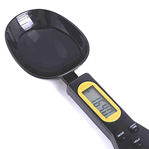 COMEYOU Báscula Digital electrónica Negra 500G / 0.1G Pantalla LCD Cuchara medidora Digital de Cocina Báscula de Cocina Suministros para Hornear