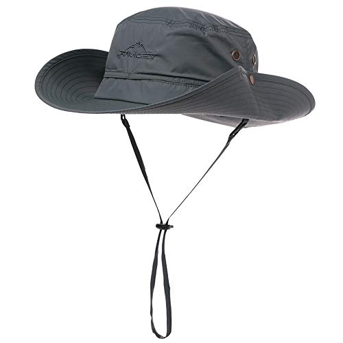 Comhats Sombrero de protección Solar UPF 50 con Visera Ancha y protección UV, Plegable, para Verano, al Aire Libre, para Safari, Pesca, Correa Ajustable para la Barbilla