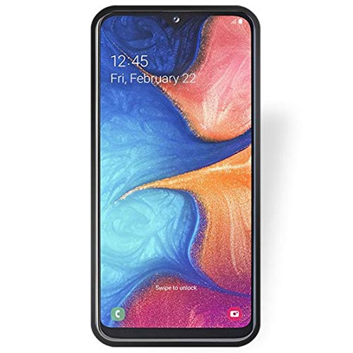 Compatible con Samsung Galaxy A20E (5.8) SM-A202F sm-a202f/ds, Carcasa para teléfono móvil, Carcasa Suave, Gel de Silicona Suave TPU + película Resistente a los Golpes 9H Tempered Glass (Negro)