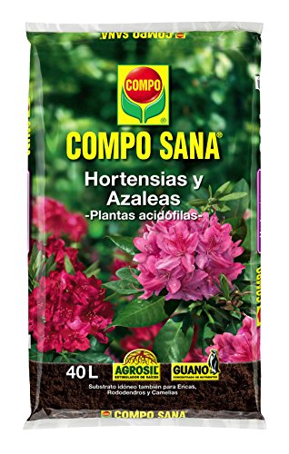 Compo Sana 8 semanas de abono para Azaleas, ericas, Camelias y hortensias, Substrato de Cultivo, 40 L