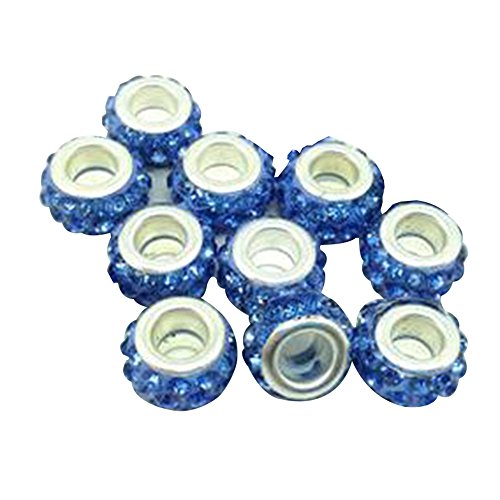 Contever® 10 Beads Swaroski cuenta cristal Pare joyas Pandora pulseras Collares - Azul # 1