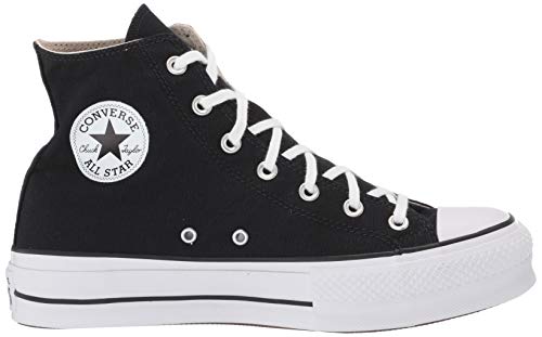 Converse Chuck Taylor CTAS Lift Hi, Zapatillas para Mujer, Negro (Black/White/White 001), 37 EU