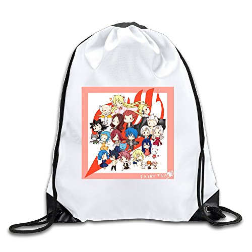 coreco Fairy Tail cordón Mochila Bolsa Bolsa, Blanco