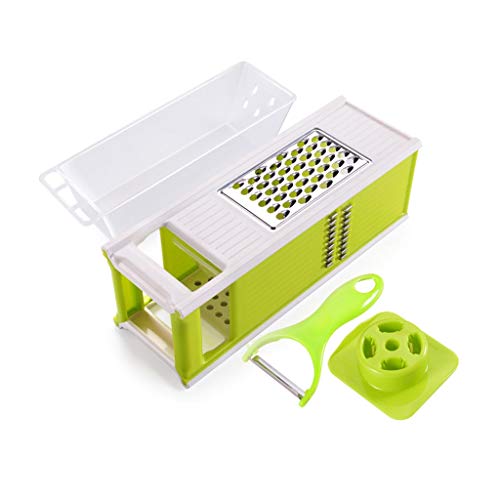 Cortador de Patatas Hogar de múltiples funciones vegetales Picador de Alimentos Chopper cortador cebolla máquina de cortar de Dicer de patatas, zanahorias y pepinos Potato Chipper ( Color : Green )