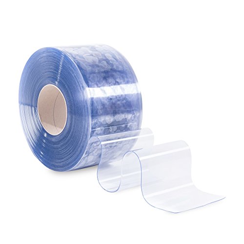 Cortina de lamas de PVC transparente, 20 cm de ancho (género al metro)
