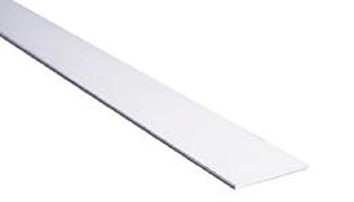 Cortina de perfil de peso lastrado plana de aluminio blanco, múltiples usos, ideal para cortinas de paneles y paquetes, de 30 y 40 mm, varias longitudes (140, 40)