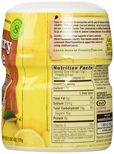 Country Time Lemonade Drink Mix, 19 oz, Makes 8 qt