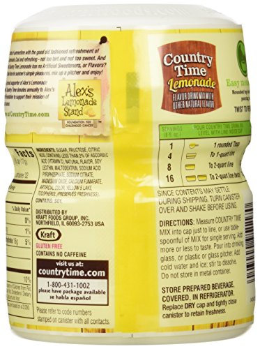 Country Time Lemonade Drink Mix, 19 oz, Makes 8 qt