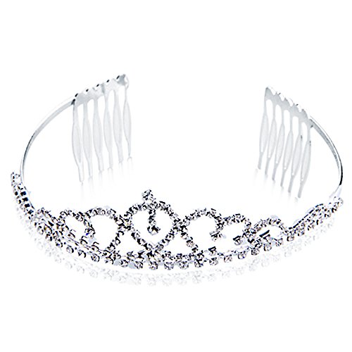 Cristales de neumáticos Tiara diadema con corona de pelo para novia