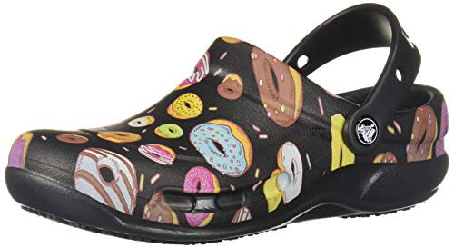 Crocs Bistro Graphic Clog, Zuecos Unisex Adulto, Multicolor (Black/Multi Donuts 0i3), 43/44 EU