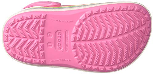 Crocs Crocband Rainbow Glitter Clog Kids, Zuecos Unisex Niños, Rosa (Pink Lemonade 669), 19/20 EU