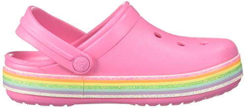 Crocs Crocband Rainbow Glitter Clog Kids, Zuecos Unisex Niños, Rosa (Pink Lemonade 669), 19/20 EU