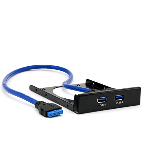 CSL - Panel Frontal USB 3.0 Super Speed para Unidades de Disco DE 3,5 Pulgadas - hasta 5 GB s - PC y Mac - Negro - retrocompatible USB 1.1 y USB 2.0