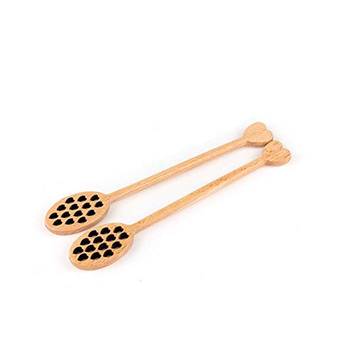 Cuchara De Miel De Madera Con Forma De Corazón De Panal, 30 Palos De Miel, Cuchara De Miel De Mango Largo, Accesorios De Té De Cuchara De Fiesta De Barra