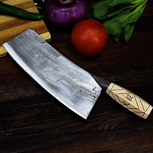 Cuchillo de cocina china forjado hecho a mano cuchillos de cocina cuchillo de cocina del restaurante Cocinero que rebana cuchillos tradicional Cleaver Super Sharp Cuchilla