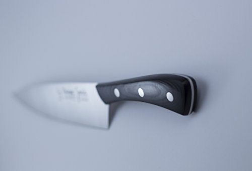 Cuchillo de Cocinero Profesional 20 cm mango micarta negra acero X50CrMoV15 (200 mm, acero_inoxidable)