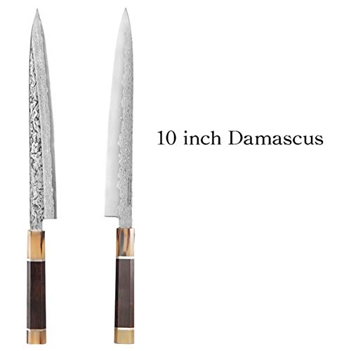 Cuchillo de sashimi 1pc Japón AUS-10 67 Las capas de cuchillo sashimi japonés Damasco sauce Filete de pescado Sushi cuchillo cortador de la carne rebanada salmones Forja cuchillo