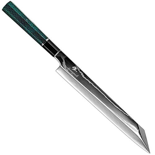 Cuchillo de sashimi Función de fileteado Sushi cuchillo de Damasco cuchillos de cocina japonesa Multi Cocinar Sushi rebanar Cleaver Sashimi Knife (Color : 10 inch)