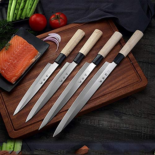 Cuchillo de sashimi Salmón alta calidad 5Cr15 acero inoxidable palas de pescado corte Sashimi Sushi Carne Cuchillo hoja del sauce estilo japonés cocinar Cuchillo (Color : 8 in(blade 210mm))