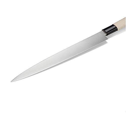 Cuchillo de sashimi Salmón alta calidad 5Cr15 acero inoxidable palas de pescado corte Sashimi Sushi Carne Cuchillo hoja del sauce estilo japonés cocinar Cuchillo (Color : 8 in(blade 210mm))