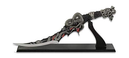 Cuchillo decoración TOLE 10 cm Serpiente Coleccionismo ornamentación replica series television peliculas fantasia Albainox 32313 + Portabotellas de regalo