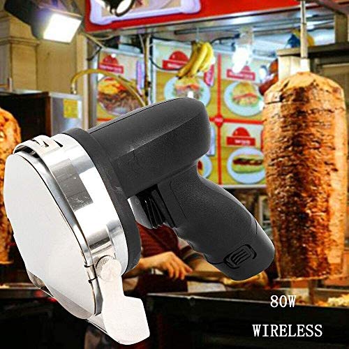 Cuchillo Eléctrico Para Kebab Doner Rebanador De Kebab Turco Inalámbrico Inalámbrico Cortador De Giro Comercial Voltaje 110 V-220 V Potencia 80 W