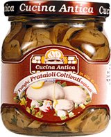 Cucina Antica - Champiñones cocidos en aceite de oliva, perejil y ajo - Caja con 6 tarros de 200 g cada uno